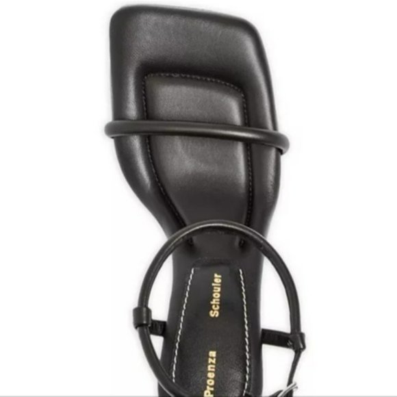 Proenza Schouler Square Toe High Heel Sandals Black -38.5 - Picture 3 of 9